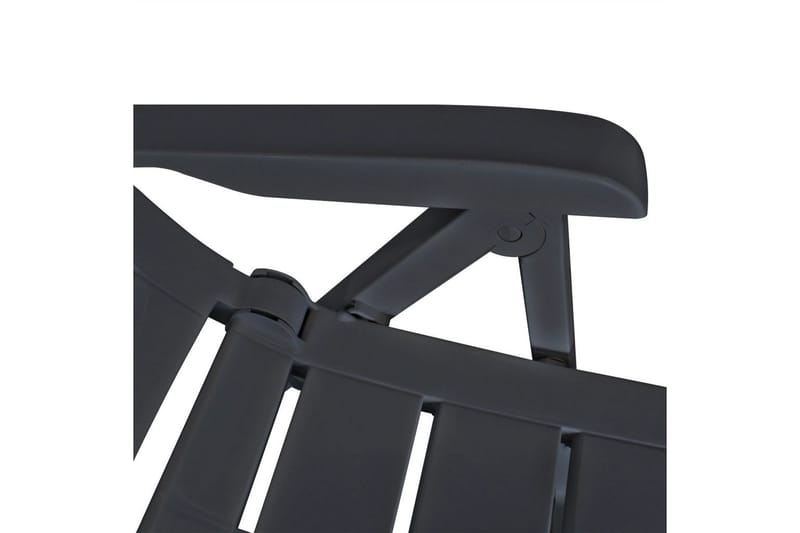 Havelænestole 6 Stk. Plastik Antracitgrå - Grå - Positionsstole