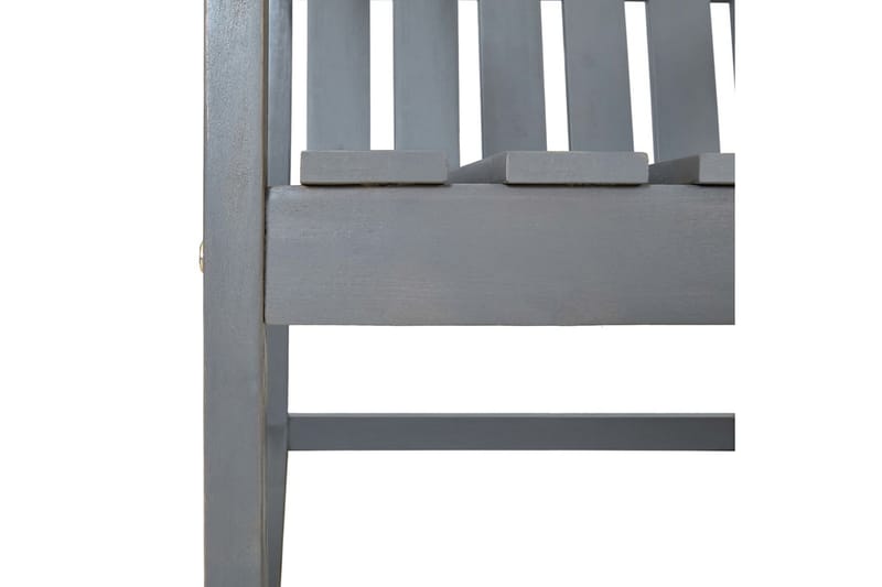 Havestole 2 stk. massivt akacietræ grå - Grå - Positionsstole