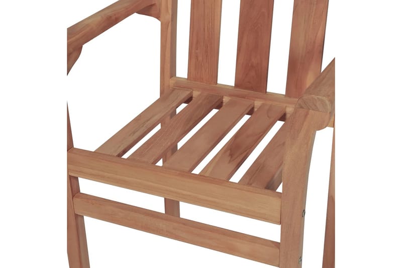 Havestole 2 stk. med antracitgrå hynder massivt teaktræ - Antracit - Positionsstole