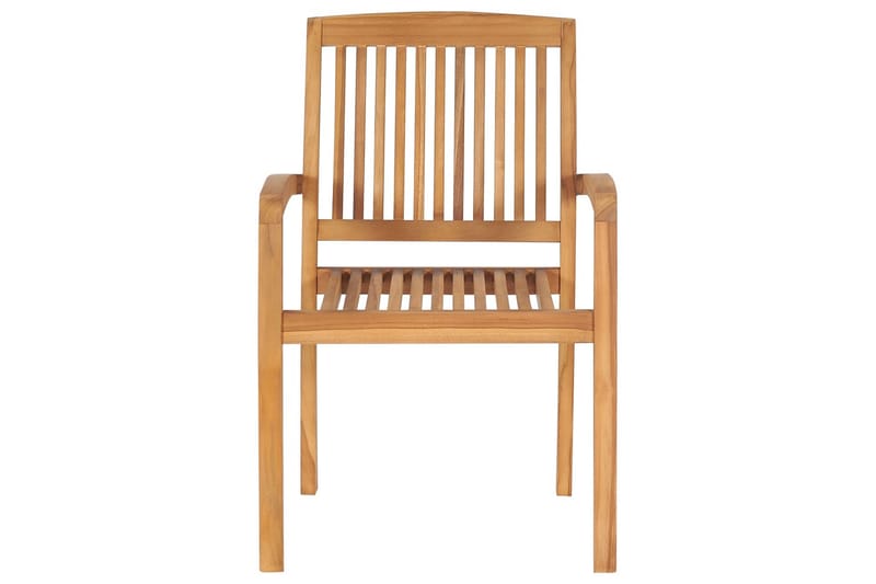 Havestole 2 stk. med cremefarvede hynder massivt teaktræ - Creme - Havemøbler - Havestole - Positionsstole