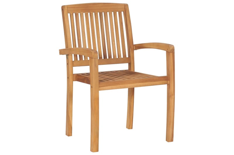 Havestole 2 stk. med cremefarvede hynder massivt teaktræ - Creme - Havemøbler - Havestole - Positionsstole