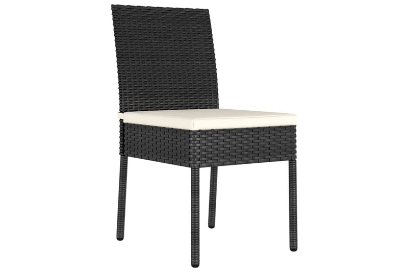 Havestole 2 stk. polyrattan sort - Sort - Havemøbler - Havestole - Positionsstole