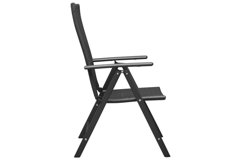 Havestole 4 stk. polyrattan sort - Sort - Havemøbler - Havestole - Positionsstole