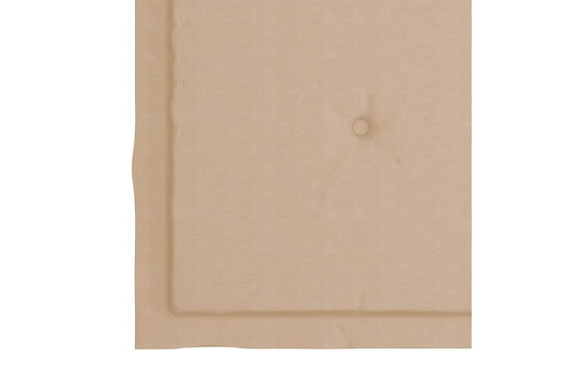 Havestole med beige hynder 4 stk. massivt teaktræ - Beige - Havemøbler - Havestole - Positionsstole