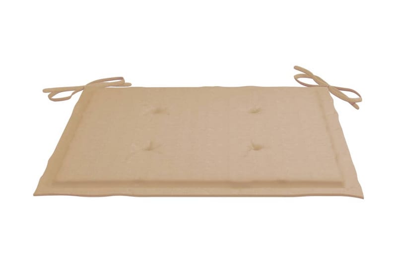 Havestole med beige hynder 6 stk. massivt teaktræ - Beige - Havemøbler - Havestole - Positionsstole
