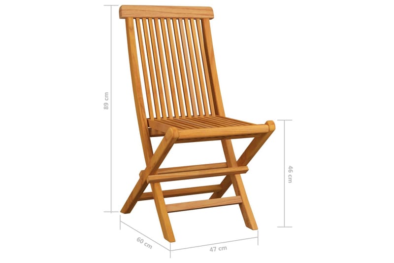 Havestole med cremefarvede hynder 6 stk. massivt teaktræ - Creme - Havemøbler - Havestole - Positionsstole