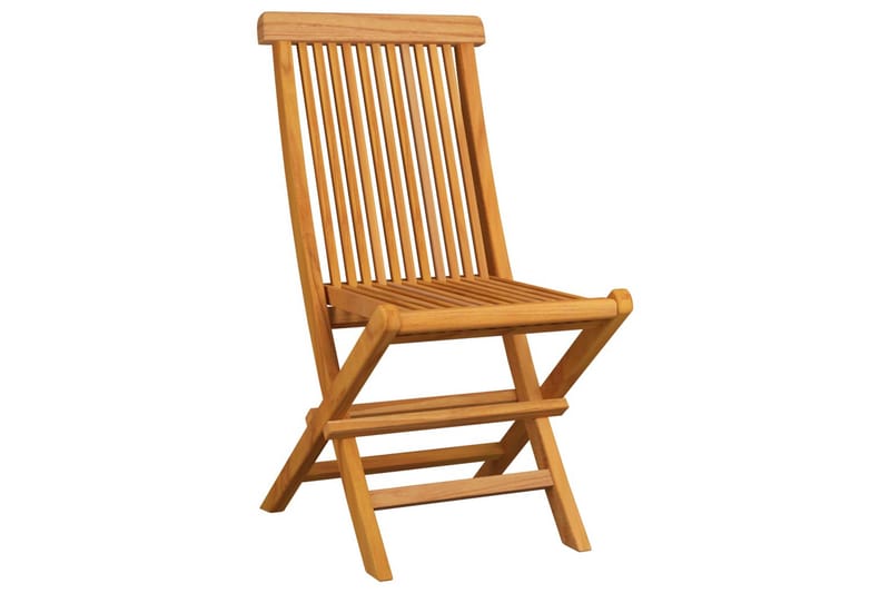Havestole med cremefarvede hynder 6 stk. massivt teaktræ - Creme - Havemøbler - Havestole - Positionsstole