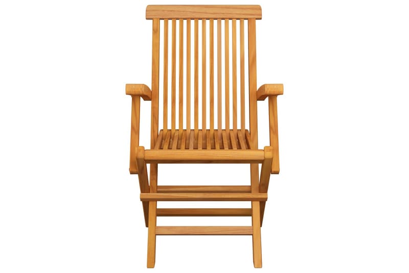 Havestole med cremefarvede hynder 6 stk. massivt teaktræ - Creme - Havemøbler - Havestole - Positionsstole