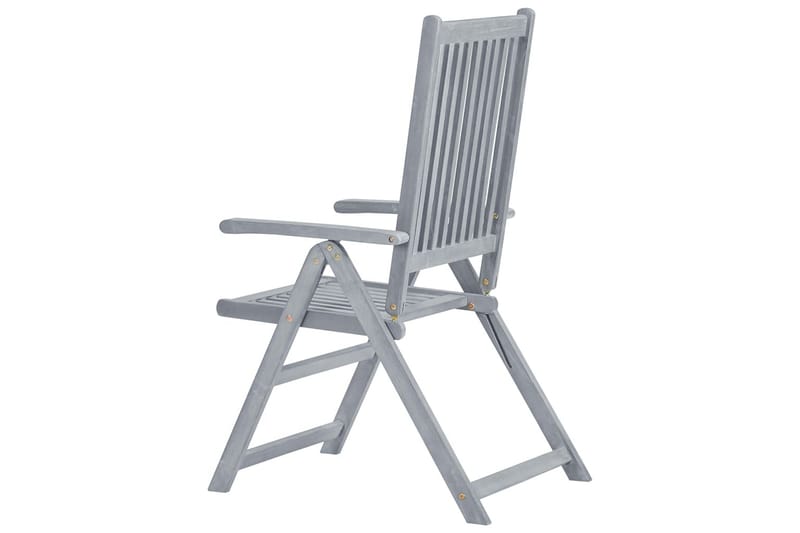 Lænestole Til Haven 3 Stk. Massivt Akacietræ Grå - Grå - Positionsstole