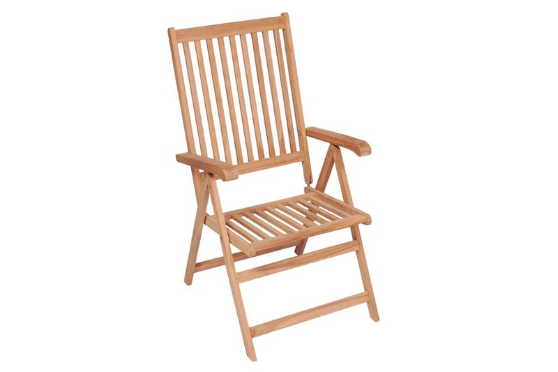 Lænestole til haven 4 stk. massivt teaktræ - Positionsstole