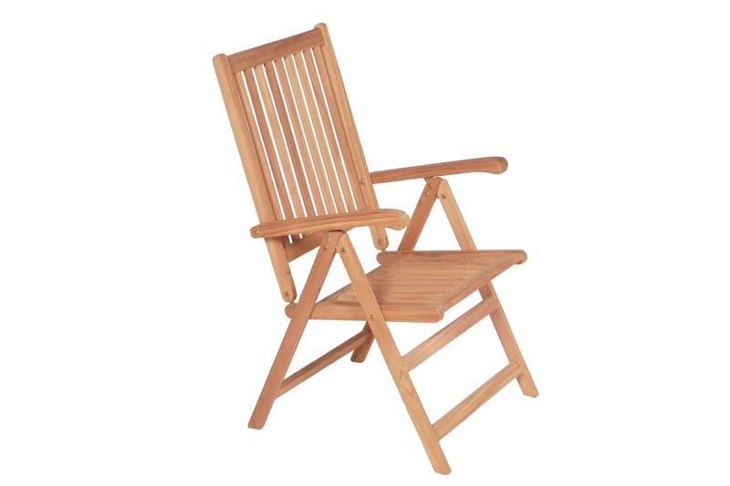 Lænestole til haven 4 stk. massivt teaktræ - Positionsstole
