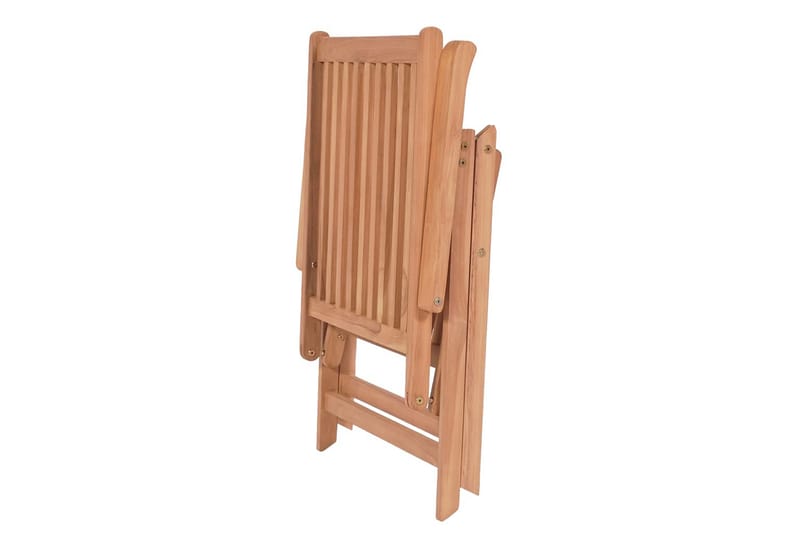Lænestole til haven 6 stk. massivt teaktræ - Positionsstole