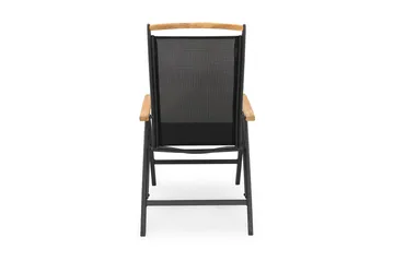 Las Vegas Positionsstol - Sort / teak - Havemøbler - Havestole - Positionsstole