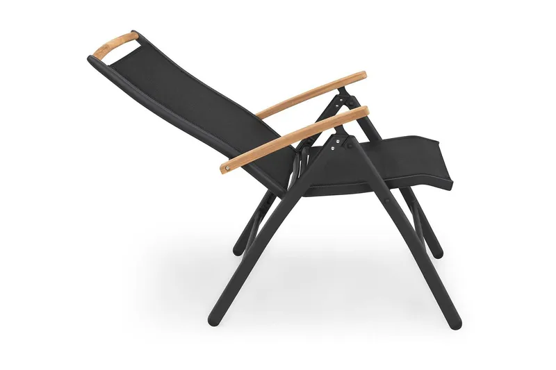 Las Vegas Positionsstol - Sort / teak - Havemøbler - Havestole - Positionsstole