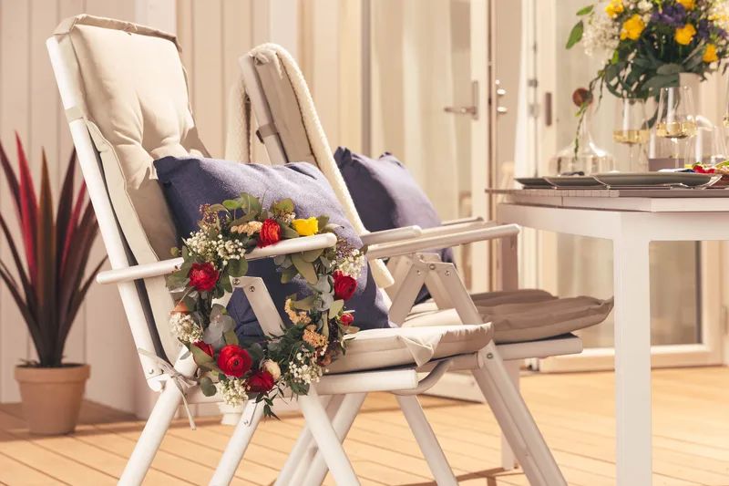 Maggie Positionsstol - Hvid/Grå - Havemøbler - Havestole - Positionsstole