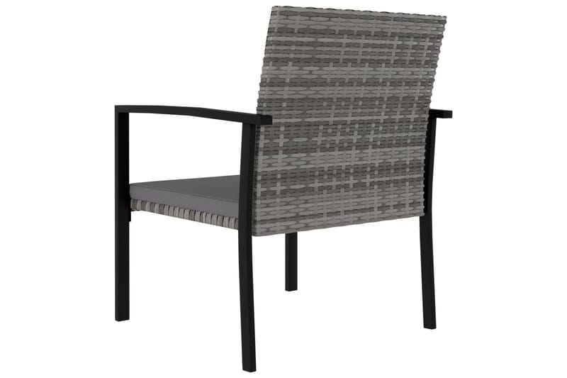 Spisebordsstole til haven 4 stk. polyrattan grå - Grå - Positionsstole