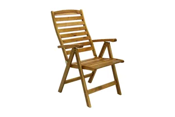 Stol FINLAY 62x66xH110cm 5-stillings træ: Akacia - Havemøbler - Havestole - Positionsstole