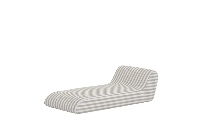 Redang solseng udendørs - Beige og hvide striber - Havemøbler - Havestole - Solseng & solvogn