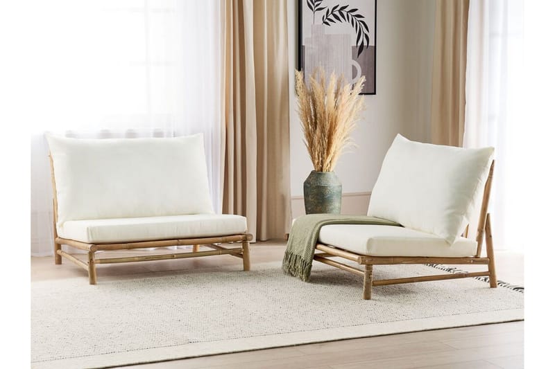 Rosthern Udendørslænestol - Lysebrun/Hvid - Havemøbler - Havestole - Udendørs lænestol