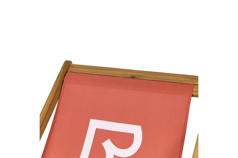 Sammenklappelig dækstol Anzio - Rødt, lyst træ - Havemøbler - Havestole - Solstole