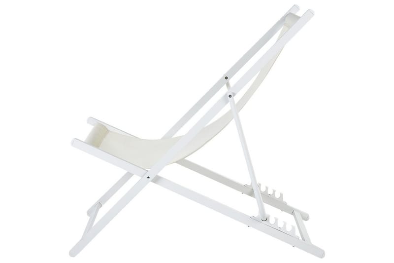 Sammenklappelig liggestol Locri II - Beige, hvid - Havemøbler - Havestole - Solstole