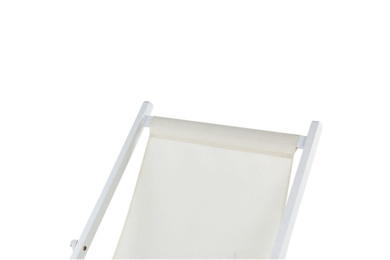 Sammenklappelig liggestol Locri II - Beige, hvid - Havemøbler - Havestole - Solstole