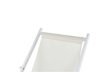 Sammenklappelig liggestol Locri II - Beige, hvid - Havemøbler - Havestole - Solstole