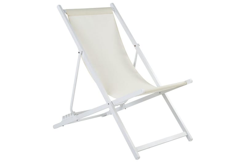 Sammenklappelig liggestol Locri II, Beige, hvid