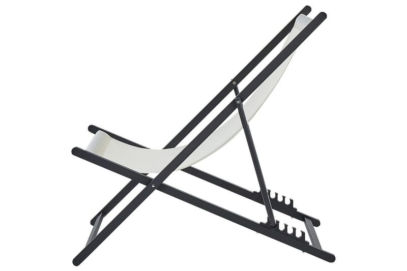 Sammenklappelig liggestol Locri II - Beige, sort - Havemøbler - Havestole - Solstole
