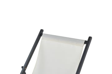 Sammenklappelig liggestol Locri II - Beige, sort - Havemøbler - Havestole - Solstole
