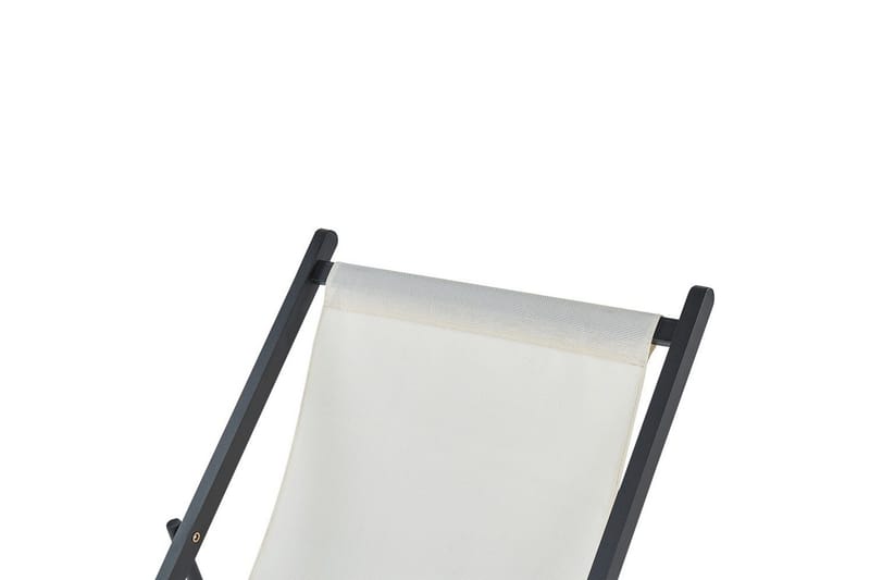 Sammenklappelig liggestol Locri II - Beige, sort - Havemøbler - Havestole - Solstole