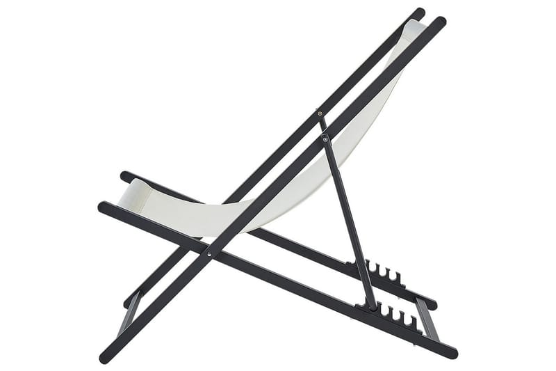 Sammenklappelig liggestol Locri II - Beige, sort - Havemøbler - Havestole - Solstole