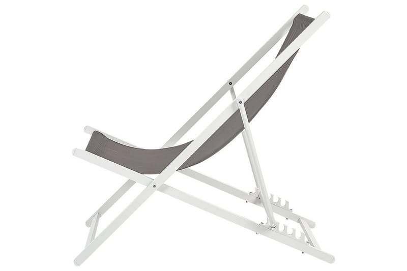 Sammenklappelig liggestol Locri II - Grå, hvid - Havemøbler - Havestole - Solstole