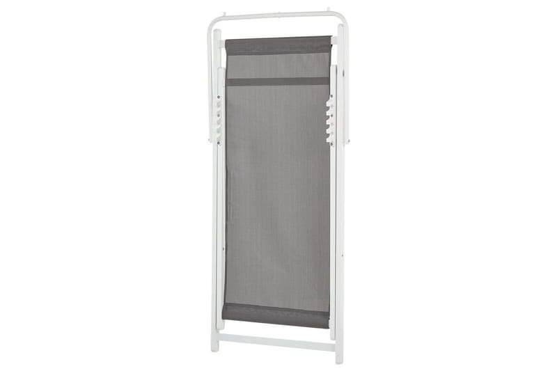 Sammenklappelig liggestol Locri II - Grå, hvid - Havemøbler - Havestole - Solstole