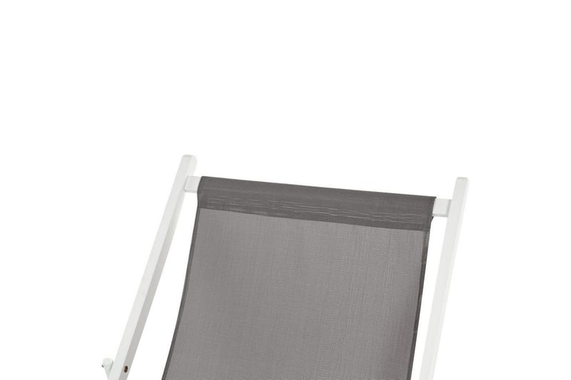 Sammenklappelig liggestol Locri II - Grå, hvid - Havemøbler - Havestole - Solstole