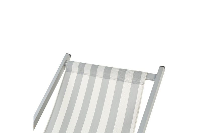 Sammenklappelig liggestol Locri II - Hvid, Grå - Havemøbler - Havestole - Solstole