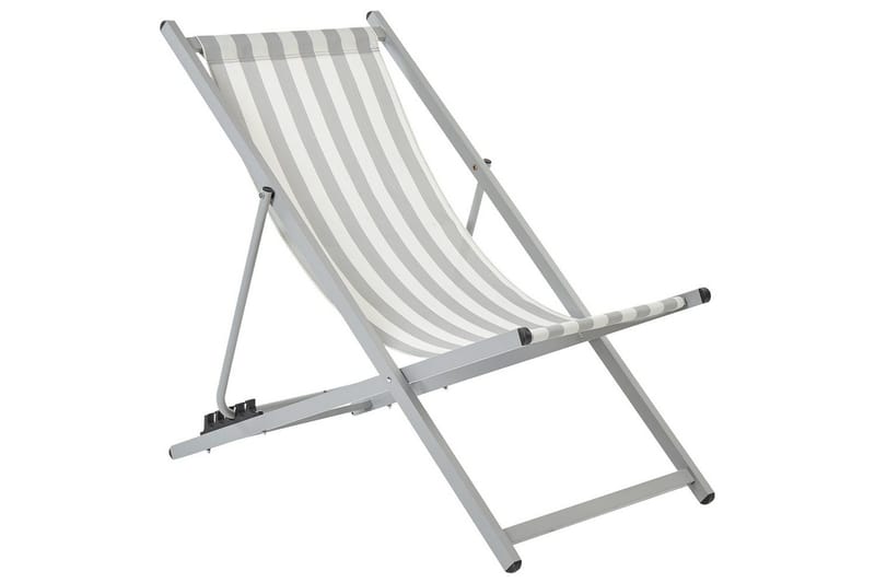 Sammenklappelig liggestol Locri II - Hvid, Grå - Havemøbler - Havestole - Solstole