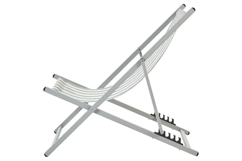 Sammenklappelig liggestol Locri II - Hvid, Grå - Havemøbler - Havestole - Solstole