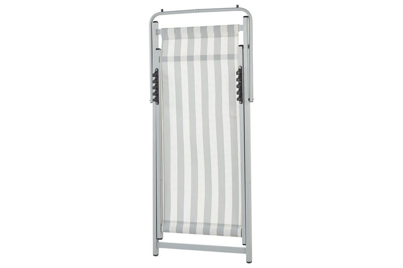 Sammenklappelig liggestol Locri II - Hvid, Grå - Havemøbler - Havestole - Solstole