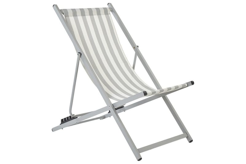 Sammenklappelig liggestol Locri II, Hvid, Grå