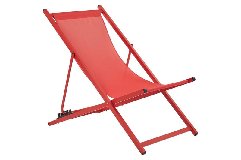 Sammenklappelig liggestol Locri II - Rød - Havemøbler - Havestole - Solstole
