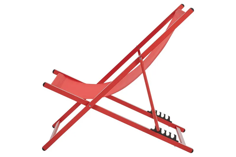 Sammenklappelig liggestol Locri II - Rød - Havemøbler - Havestole - Solstole