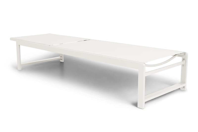 Sanna Solseng med Justerbar Rygstøtte - Hvid - Havemøbler - Havestole - Solseng & solvogn