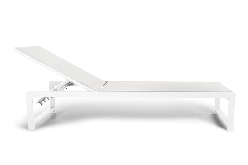 Sanna Solseng med Justerbar Rygstøtte - Hvid - Havemøbler - Havestole - Solseng & solvogn