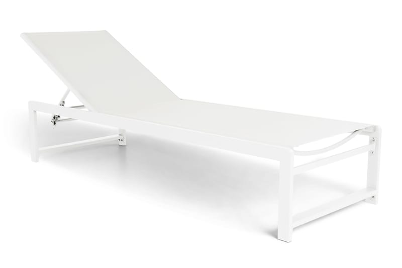 Sanna Solseng med Justerbar Rygstøtte - Hvid - Havemøbler - Havestole - Solseng & solvogn