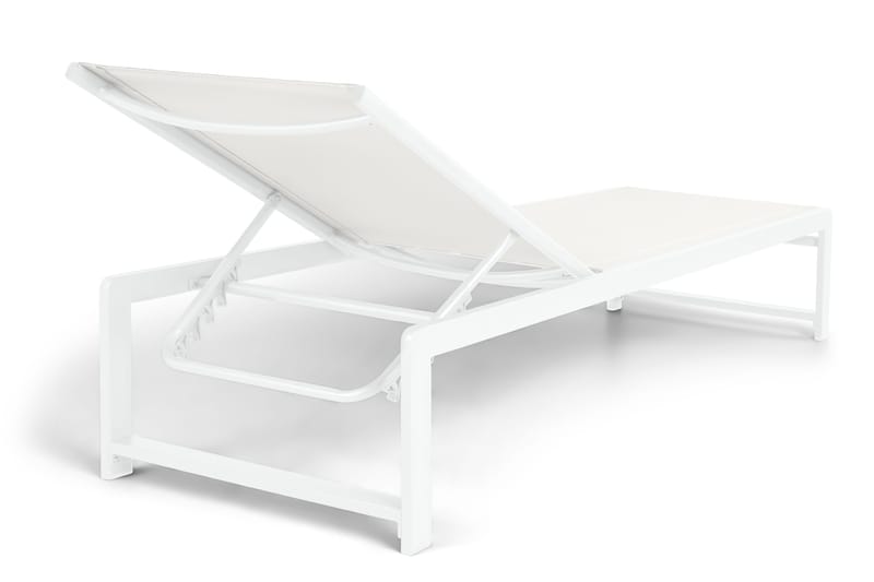 Sanna Solseng med Justerbar Rygstøtte - Hvid - Havemøbler - Havestole - Solseng & solvogn