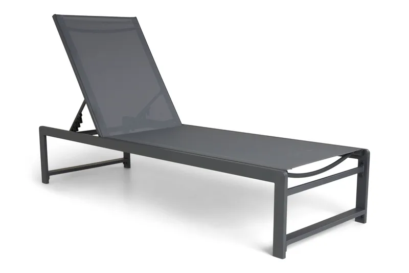 Sanna Solseng med Justerbar Rygstøtte - Sort - Havemøbler - Havestole - Solseng & solvogn