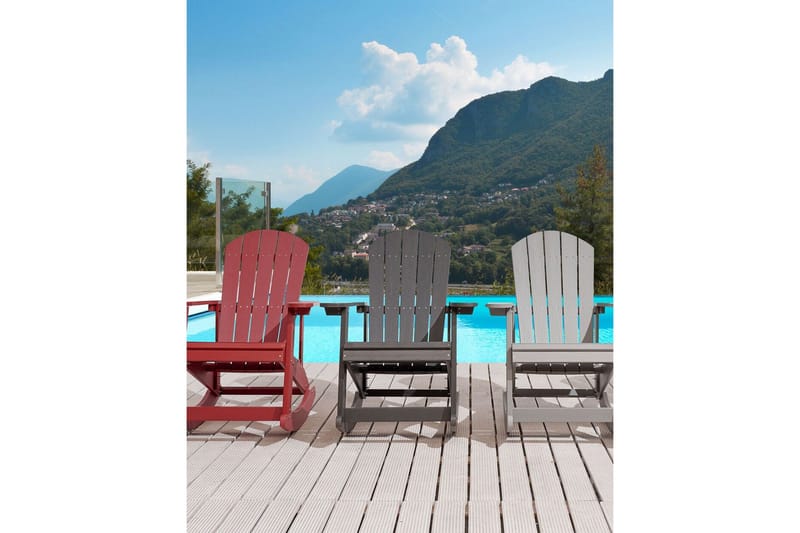 Sjurby Gyngestol udendørs - Grå/Mørkegrå - Havemøbler - Havestole - Havegyngestol