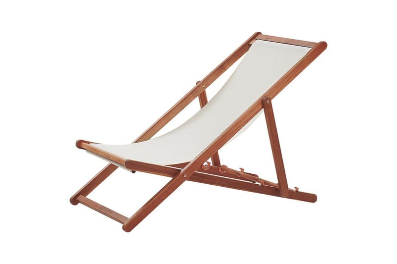 Solseng 2 erstatningsstoffer Anzio - Hvid, mørkt træ, flerfarvet - Havemøbler - Havestole - Solstole