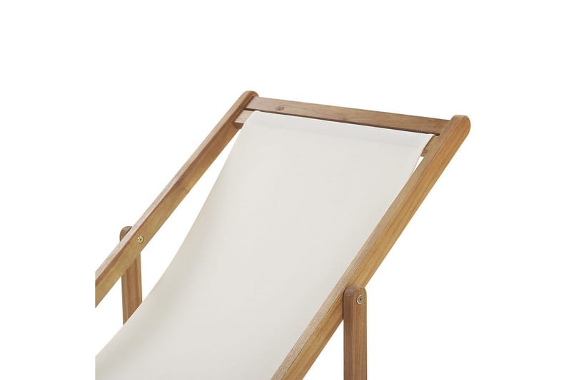 Solseng 2 erstatningsstoffer Anzio - Lyst træ, hvid, flerfarvet - Havemøbler - Havestole - Solstole